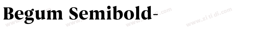 Begum Semibold字体转换